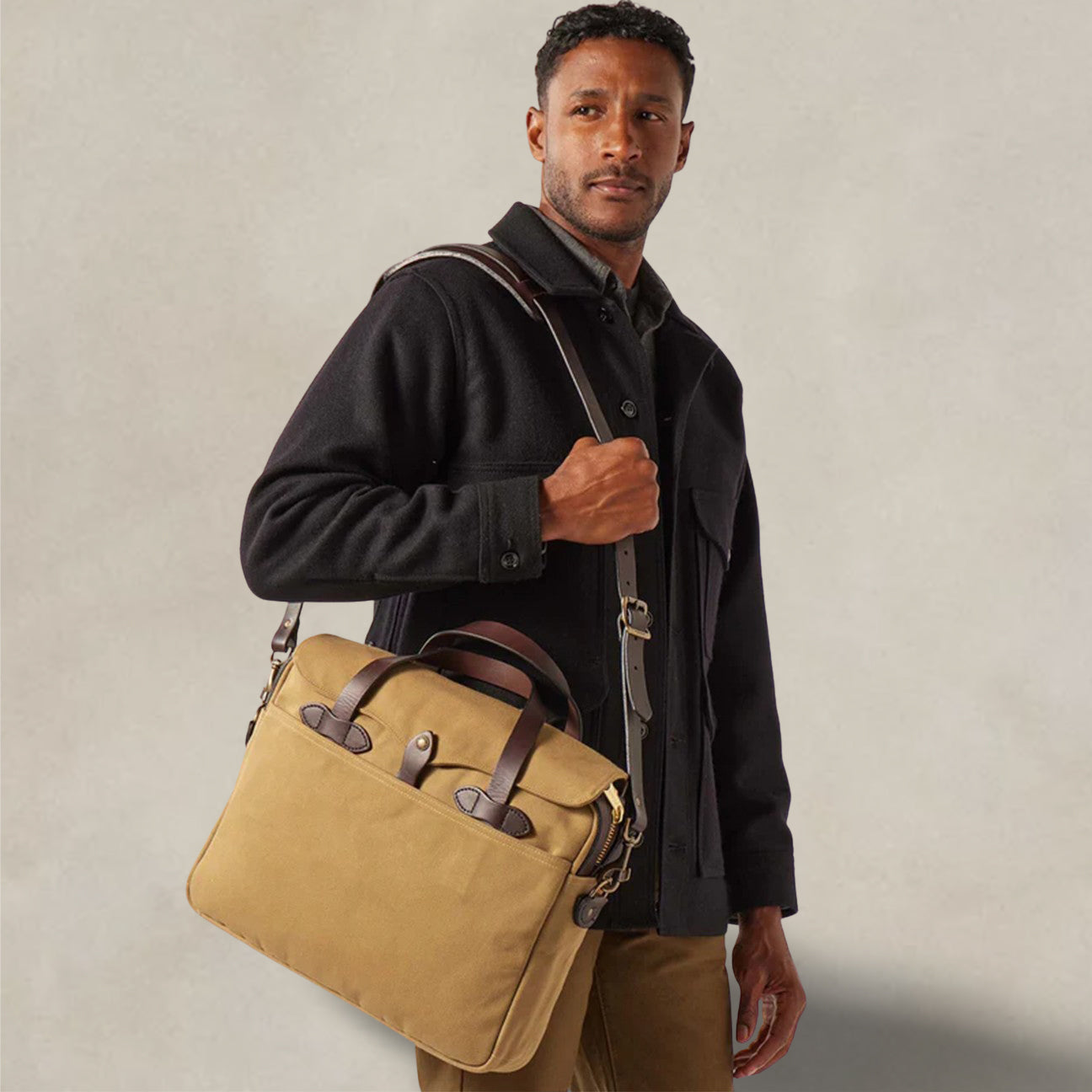 Borsa Rugged Twill Original Briefcase Tan FMBAG0004 260TAN FILSON 