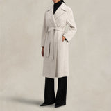 Cappotto Maxi in seta e lana A1266MEZ EZ01 GREY HARRIS WHARF LONDON 