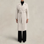 Cappotto Maxi in seta e lana A1266MEZ EZ01 GREY HARRIS WHARF LONDON 