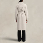 Cappotto Maxi in seta e lana A1266MEZ EZ01 GREY HARRIS WHARF LONDON 