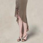 Vestito in light crêpe con ruche Tortora 242G 0148 5719 0428 VERDE PHILOSOPHY 