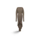 Vestito in light crêpe con ruche Tortora 242G 0148 5719 0428 VERDE PHILOSOPHY 