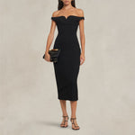 Vestito midi in techno crepe Nero 242G 0404 5728 555 NERO PHILOSOPHY 