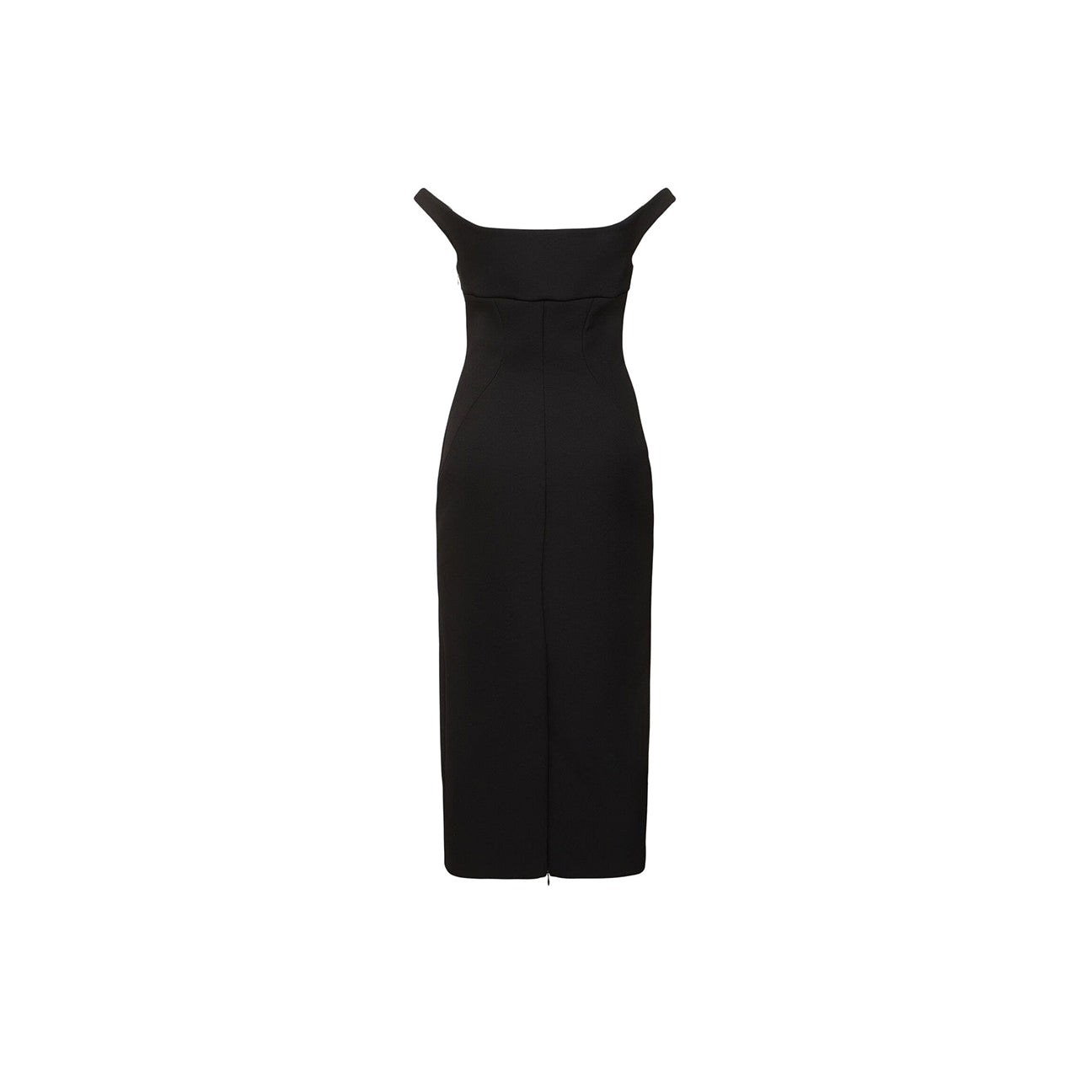 Vestito midi in techno crepe Nero 242G 0404 5728 555 NERO PHILOSOPHY 