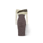 Abito in tulle stretch Longuette Marrone 242G 0448 57381095 MARRONE PHILOSOPHY