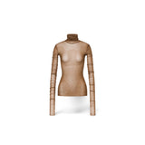 T-Shirt in tulle stampato Beige 242G 1203 5738 0095 MARRONE PHILOSOPHY 