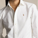 Camicia donna in Oxford Slim Fit Bianco 211891377 003 BSR WHITE POLO RALPH LAUREN 