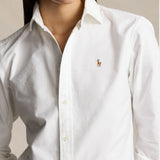 Camicia donna in Oxford Slim Fit Bianco 211891377 003 BSR WHITE POLO RALPH LAUREN 