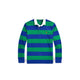 Maglia Rugby a righe Blue e Verde 710717116 046 ATHLETIC GREEN POLO RALPH LAUREN 