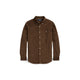 Camicia uomo in velluto Custom Fit Marrone 710853123 010 CHOCOLATE POLO RALPH LAUREN 