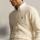 Maglia uomo in lana e cashmere Panna 710876762 010 ANDOVER CREAM POLO RALPH LAUREN 