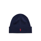 Berretto in lana con Pony Blue 710886137 002 HUNTER NAVY POLO RALPH LAUREN 