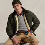 Piumino camicia uomo In pile idrorepellente Verde 710939330 001 RANGER GREEN POLO RALPH LAUREN 