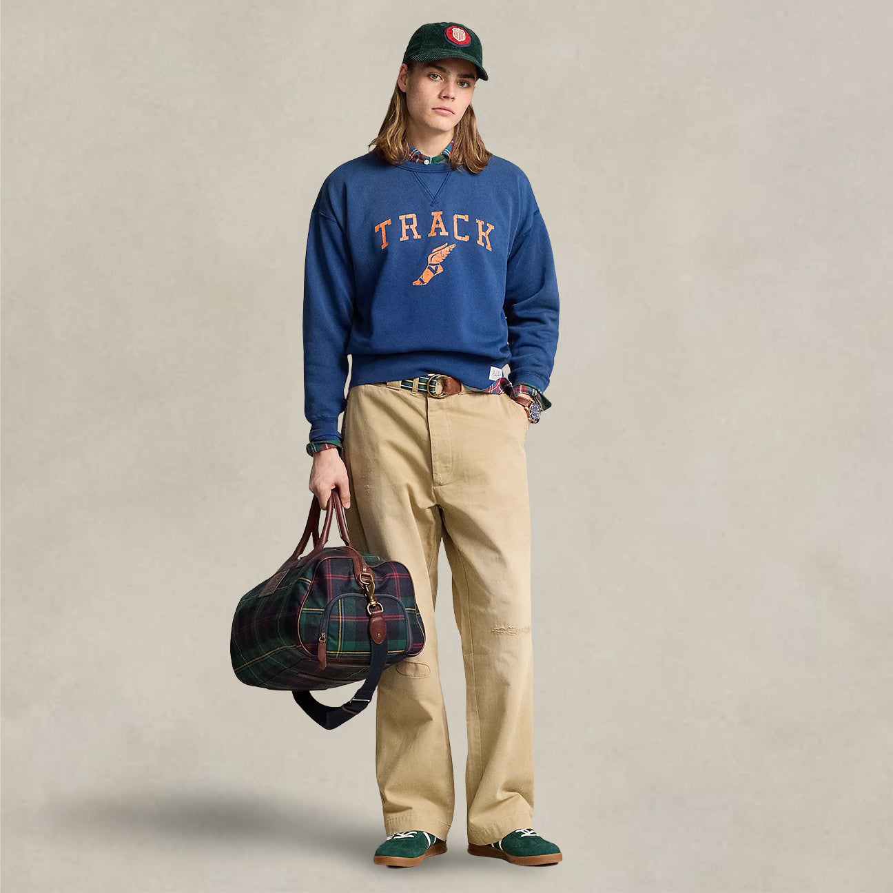 Felpa uomo con grafica vintage Blue 710950803 001 CHALET BLUE POLO RALPH LAUREN 