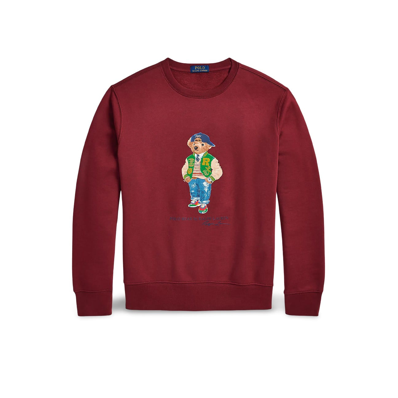 Felpa uomo Polo Bear Rosso 710953718 001 RED VRSY BEAR POLO RALPH LAUREN 