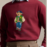 Felpa uomo Polo Bear Rosso 710953718 001 RED VRSY BEAR POLO RALPH LAUREN 