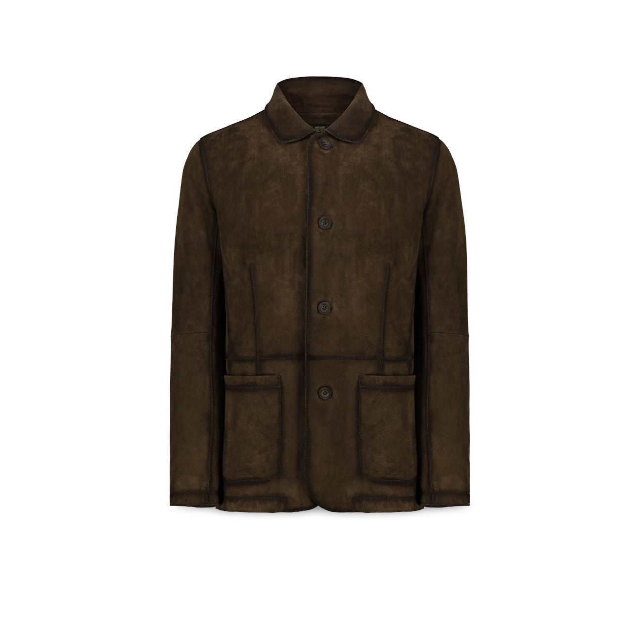 Giacca uomo in pelle scamosciata Olive RALD GSCL 34 OLIVE PROLEATHER 