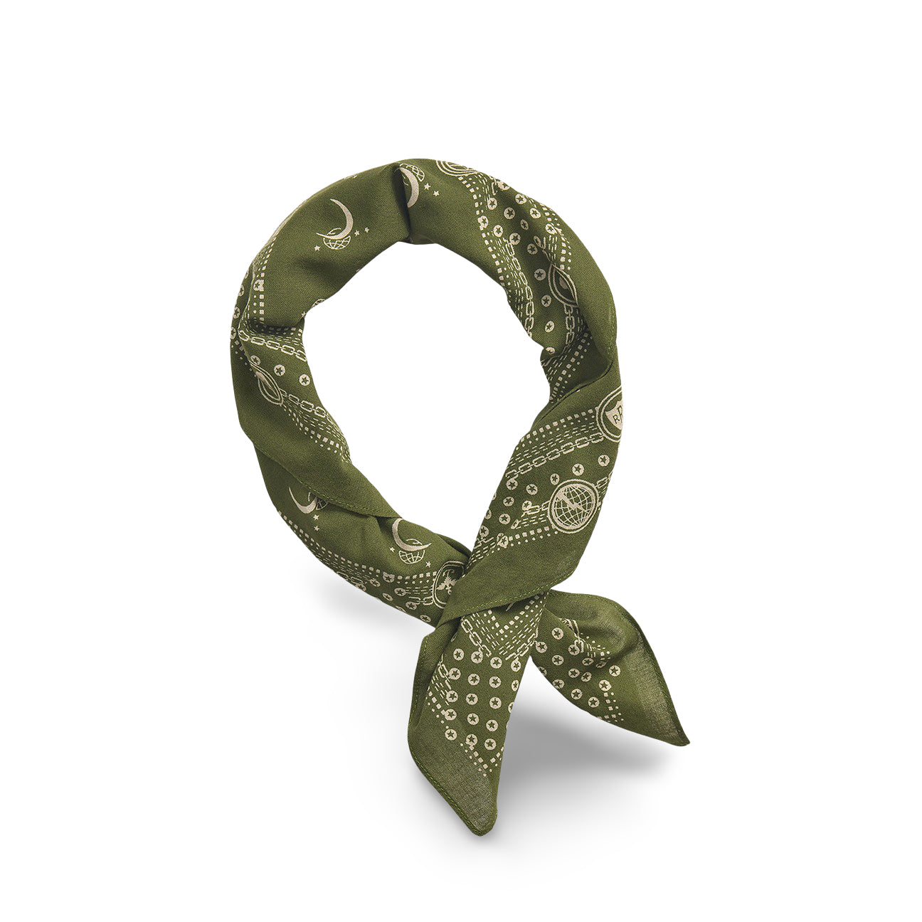 Bandana in cotone con logo alatoVerde 417945371 001 OLIVE RRL 