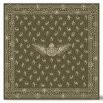 Bandana in cotone con logo alatoVerde 417945371 001 OLIVE RRL 