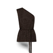 Top asymétrique en lurex Bronze
