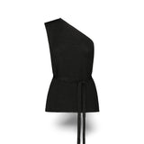 Top monospalla in lurex Nero KLUJO LISOS 1204T 08 NERO SIYU 