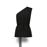 Top monospalla in lurex Nero KLUJO LISOS 1204T 08 NERO SIYU 