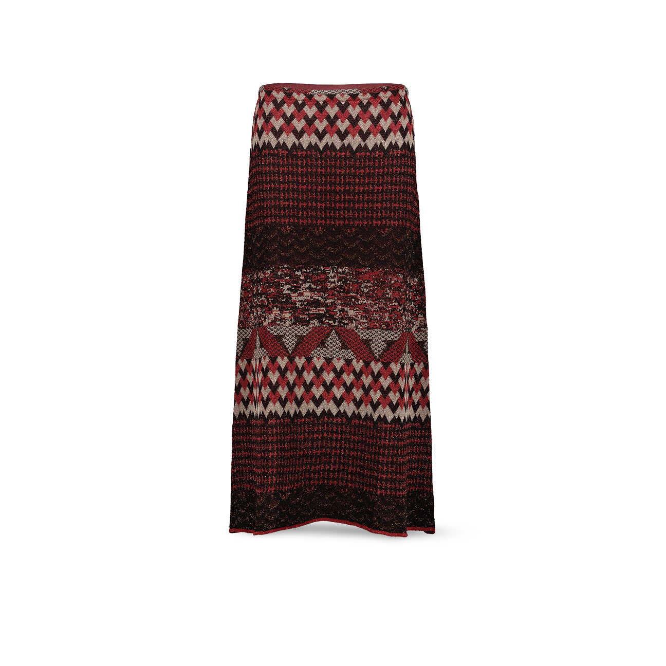 Gonna jacquard geometrico Rosso KLUJO PROGRESS 11M 01 ROSSO SIYU 