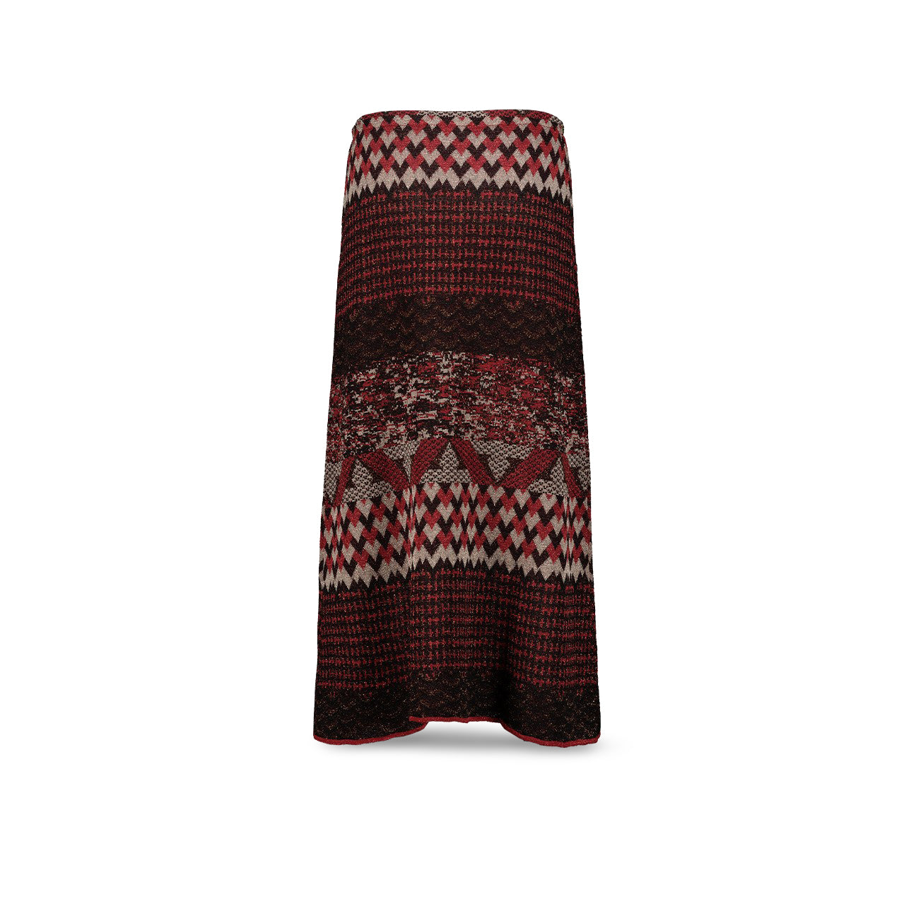 Gonna jacquard geometrico Rosso KLUJO PROGRESS 11M 01 ROSSO SIYU 