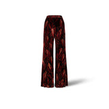 Pantalone donna in velluto stampato Rubino XALAPA VELVET1068E 02 ROSSO SIYU 