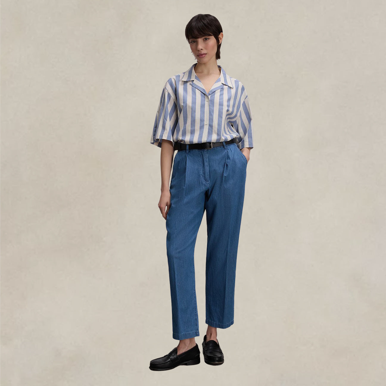 Pantalone chino in denim 0163M124 1122 DENIM ASPESI 