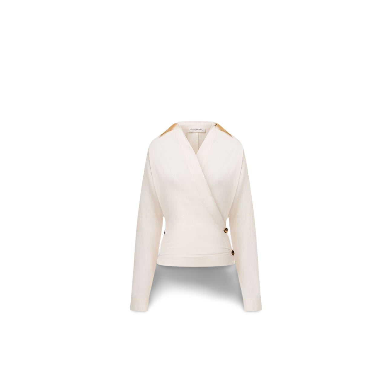 Camicia in cotone stretch Bianco<BR/> 02042120 0003 AVORIO PHILOSOPHY 