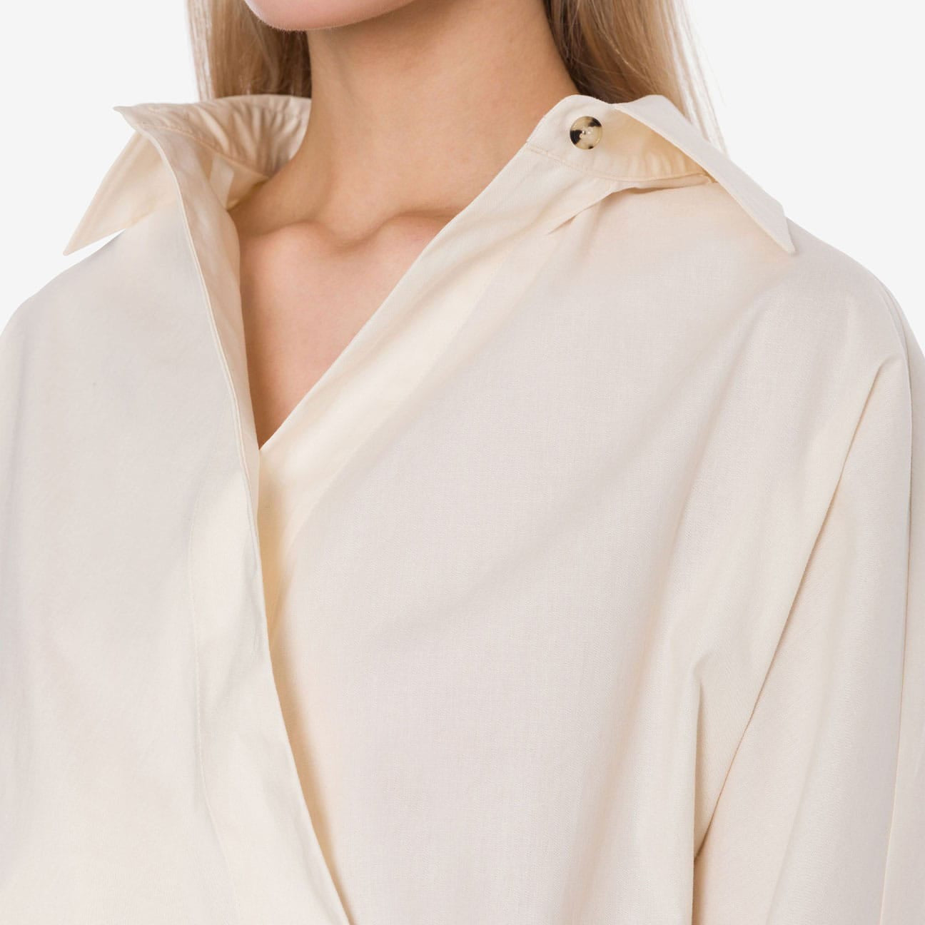 Camicia in cotone stretch Bianco<BR/> 02042120 0003 AVORIO PHILOSOPHY 