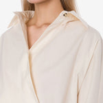 Camicia in cotone stretch Bianco<BR/> 02042120 0003 AVORIO PHILOSOPHY 