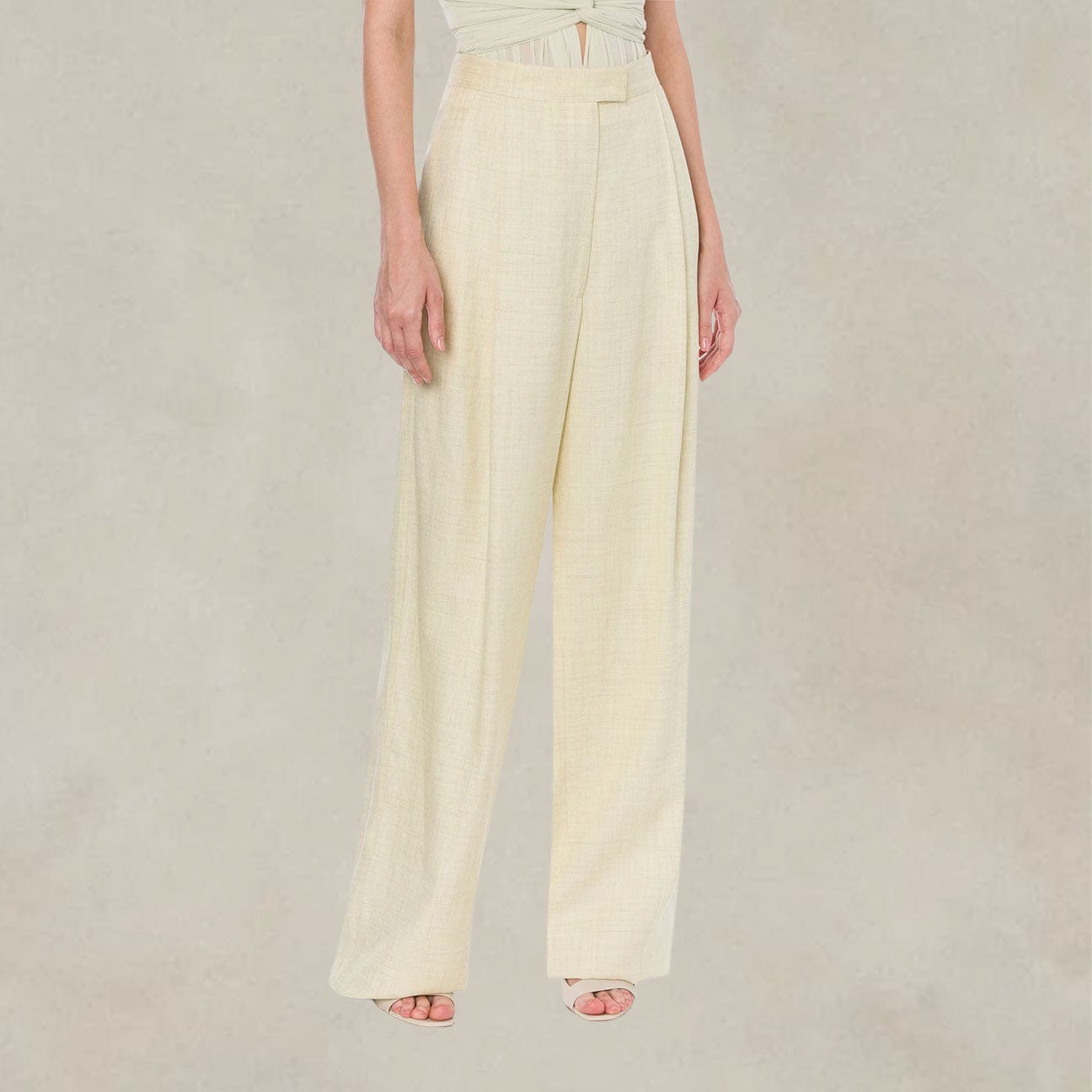 Pantalone in misto Lino Giallo<BR/> 03092126 1021 GIALLO PHILOSOPHY 