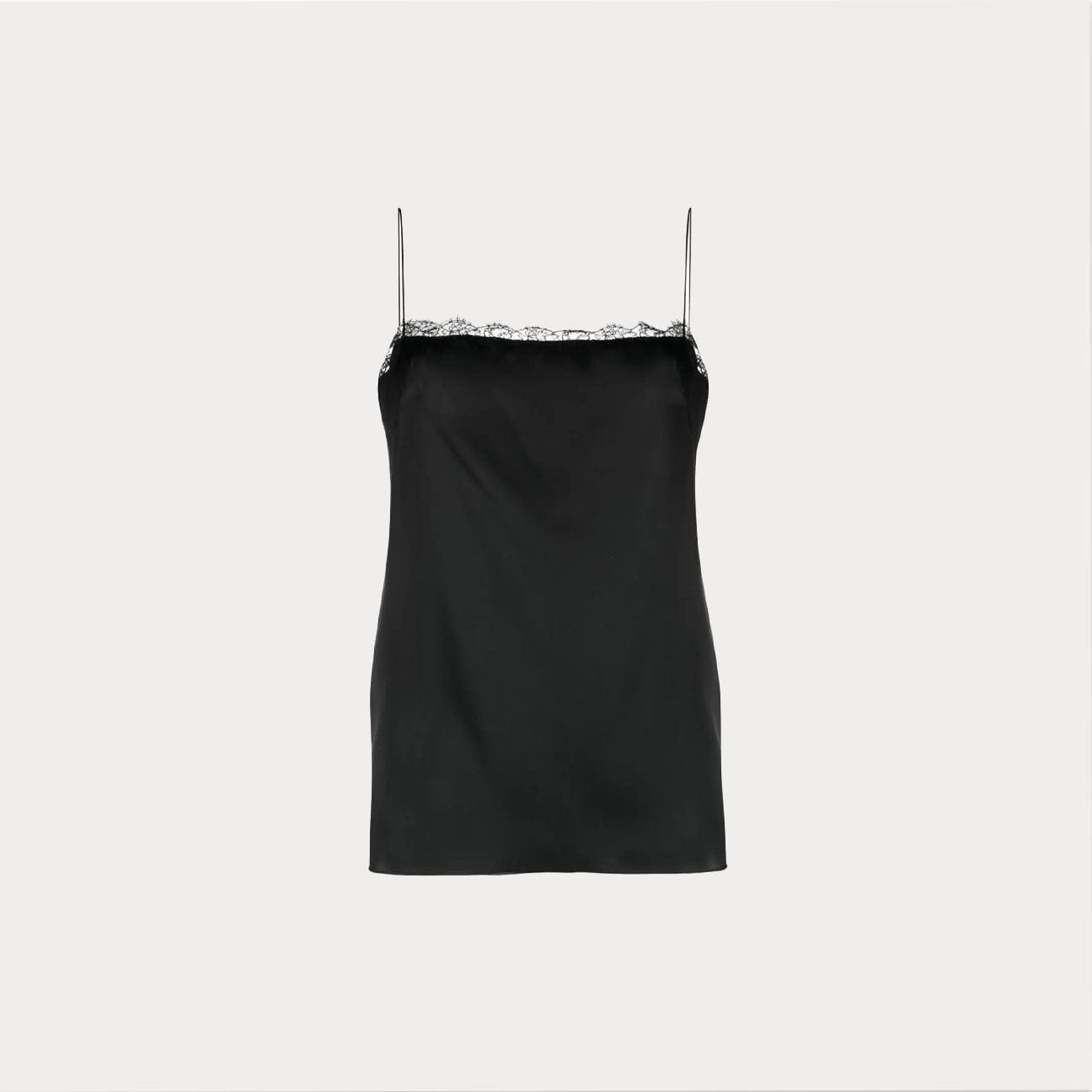 Top con bordo in pizzo Nero<BR/> 08050722 0555 NERO PHILOSOPHY 