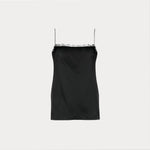 Top con bordo in pizzo Nero<BR/> 08050722 0555 NERO PHILOSOPHY 