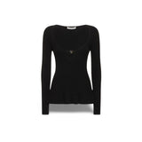 Top a costine Nero<BR/> 09120704 0555 NERO PHILOSOPHY 