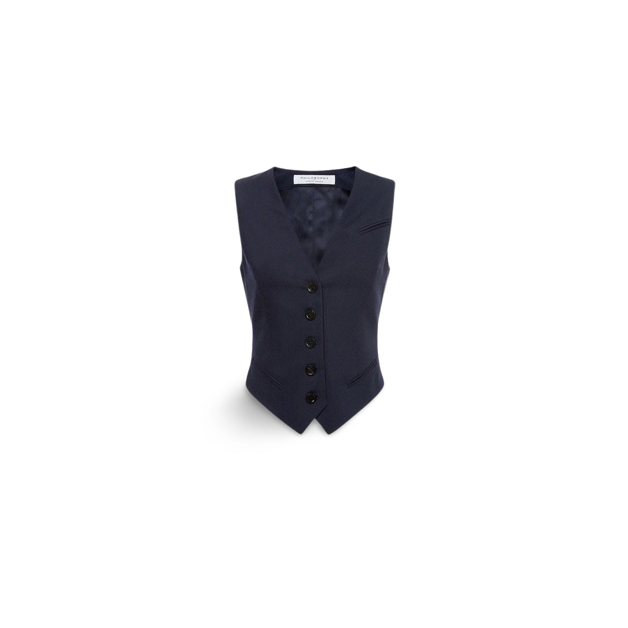 Gilet in lana leggera stretch Blue<BR/> 10020727 0510 BLUE PHILOSOPHY 