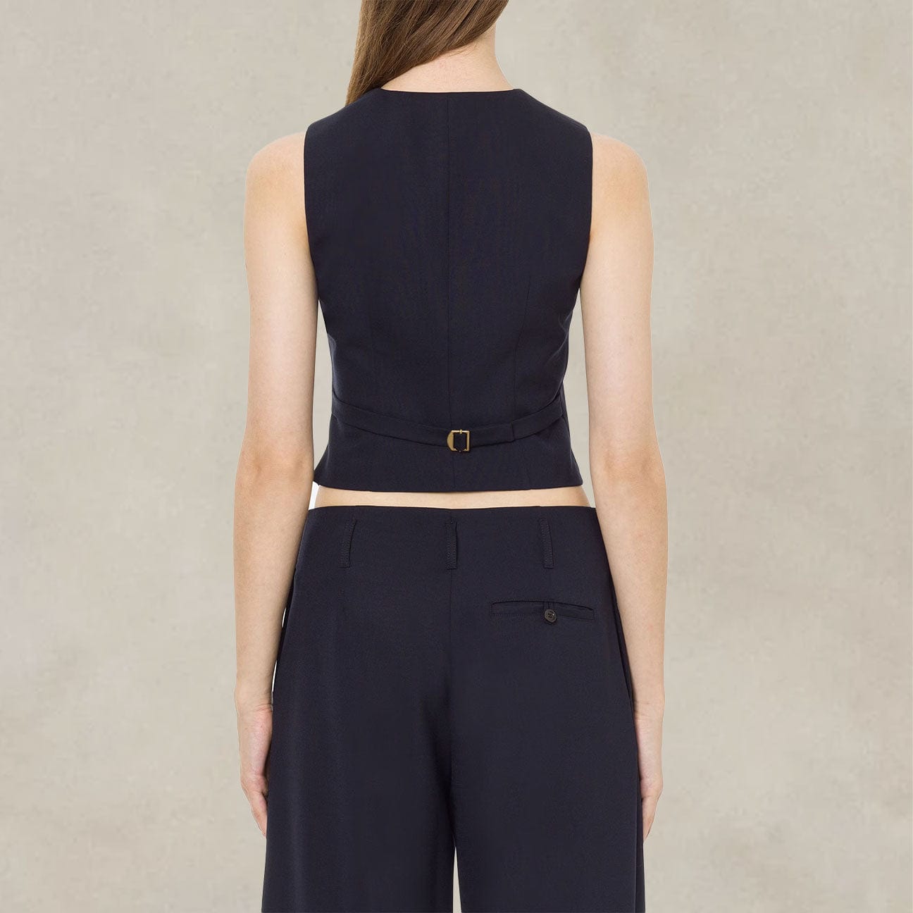 Gilet in lana leggera stretch Blue<BR/> 10020727 0510 BLUE PHILOSOPHY 