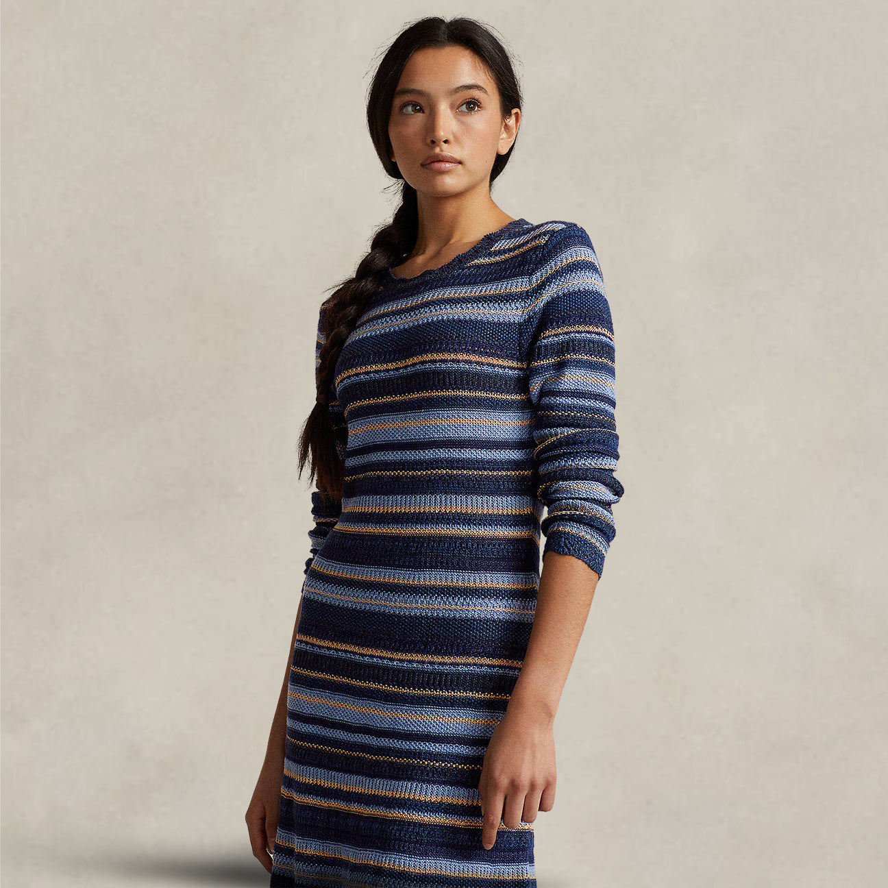 Abito donna  in maglia Blue 211924452 001 BLUE POLO RALPH LAUREN 