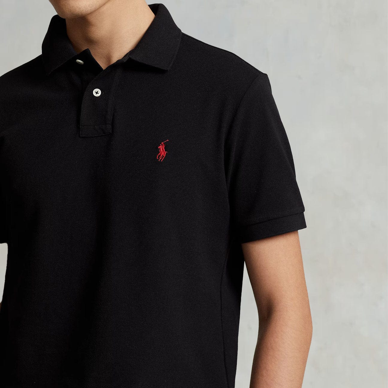 Polo uomo  Slim Fit Nero 710795080 006 BLACK POLO RALPH LAUREN 