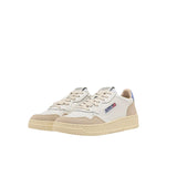 Sneakers donna Medalist Low in pelle e suede Bianco e Robbia Blue AULW LS04 AUTRY 
