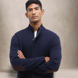 Cardigan uomo in lana Blue MKN0731 NY91 BARBOUR 