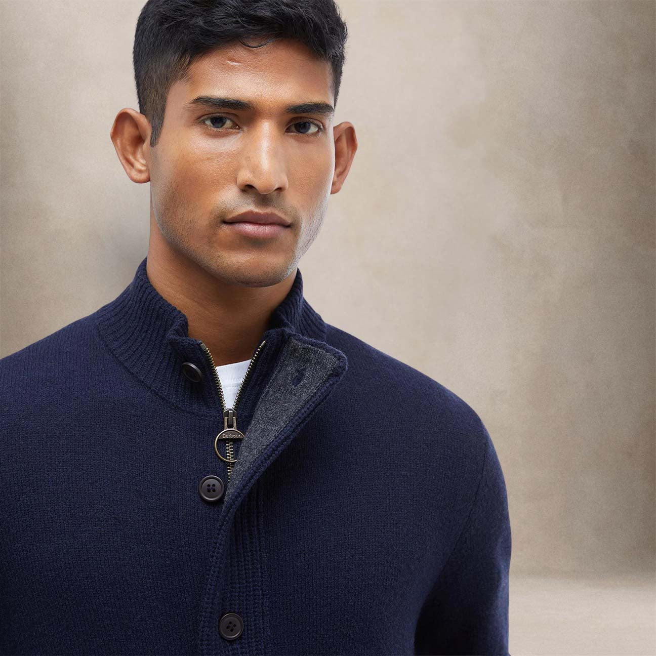 Cardigan uomo in lana Blue MKN0731 NY91 BARBOUR 