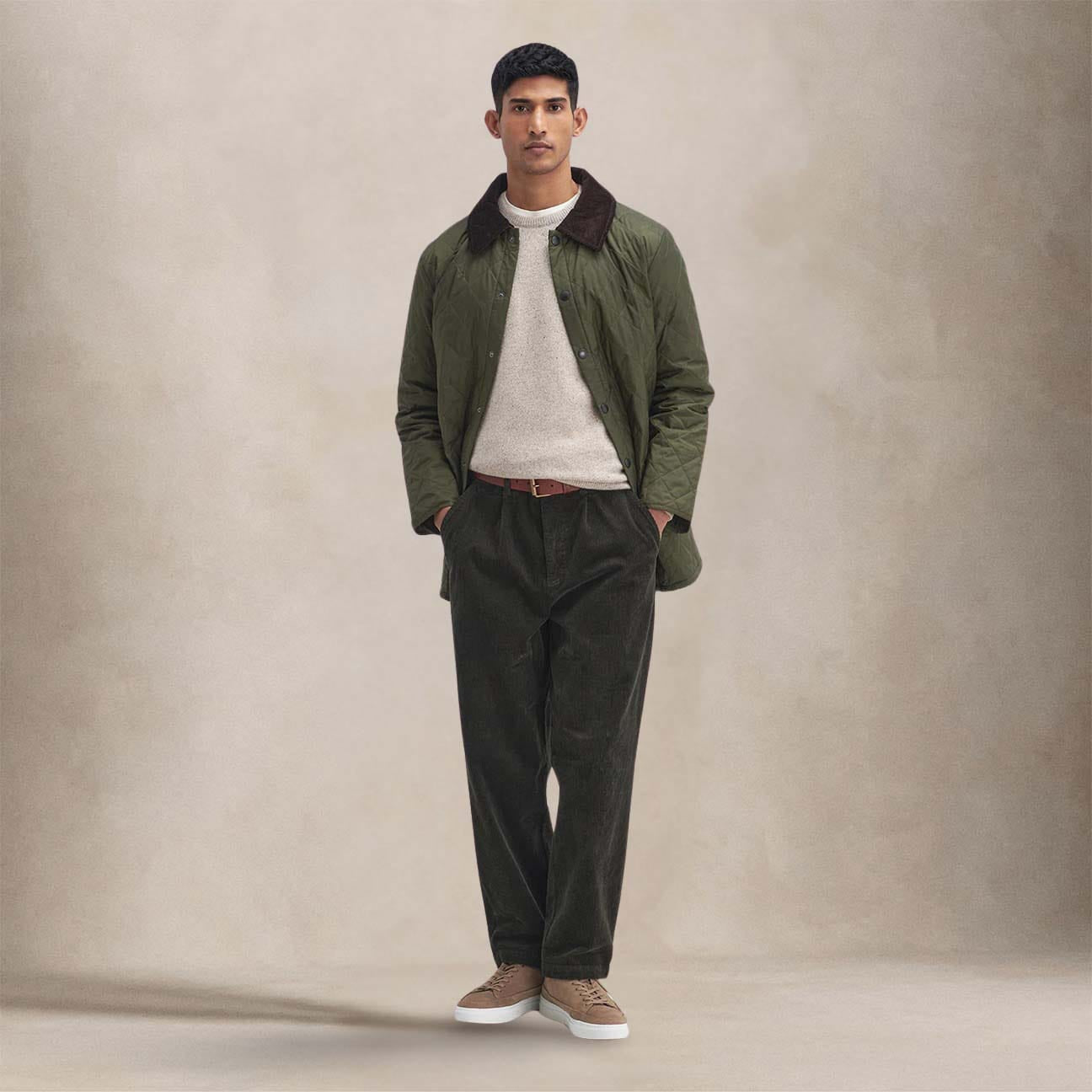 Giacca uomo trapuntata Heritage Liddesdale Olive MQU0240 OL71 BARBOUR 