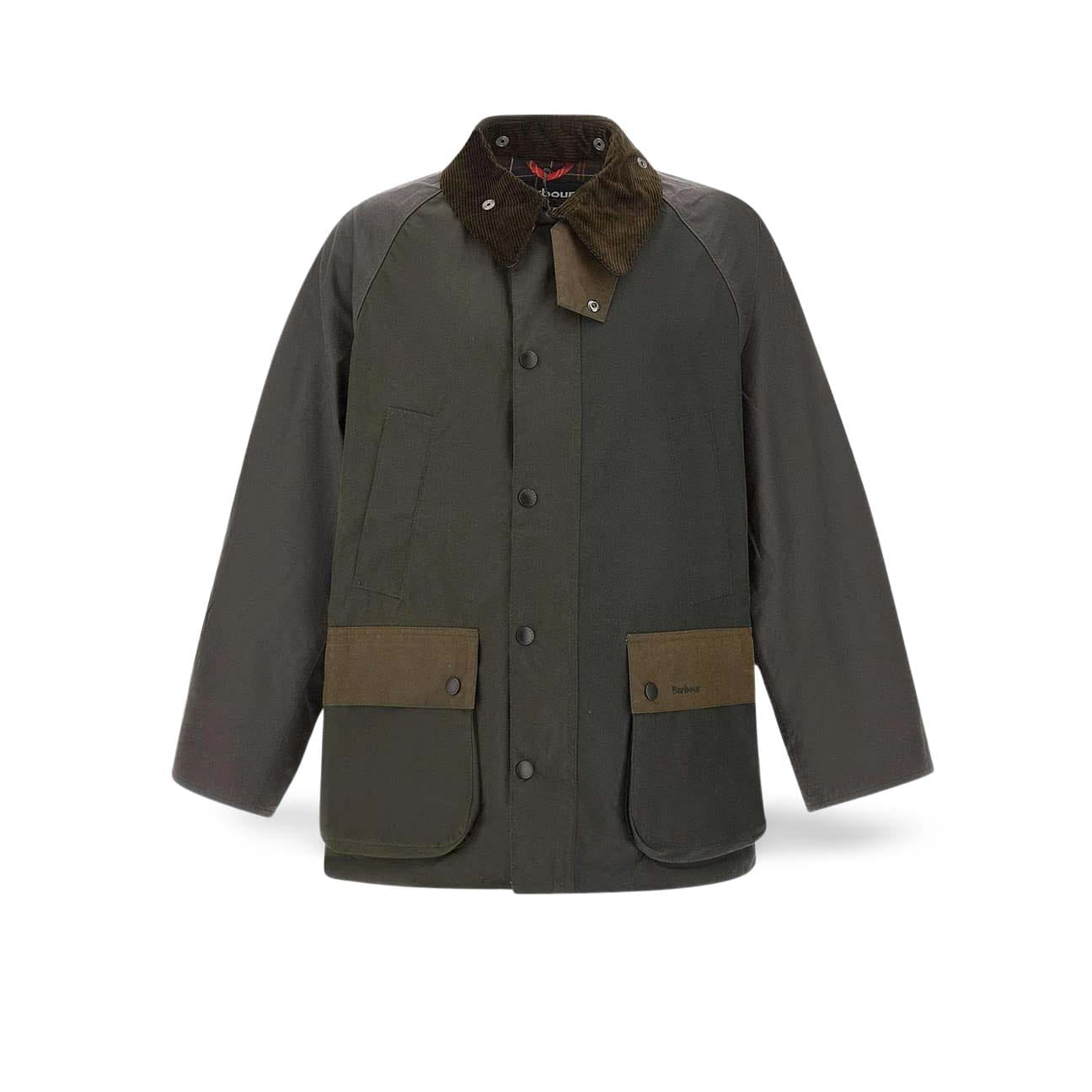 Giacca uomo cerata Patchwork Bedale oversize Sage MWX2500 SG51 SAGE MULTI BARBOUR 