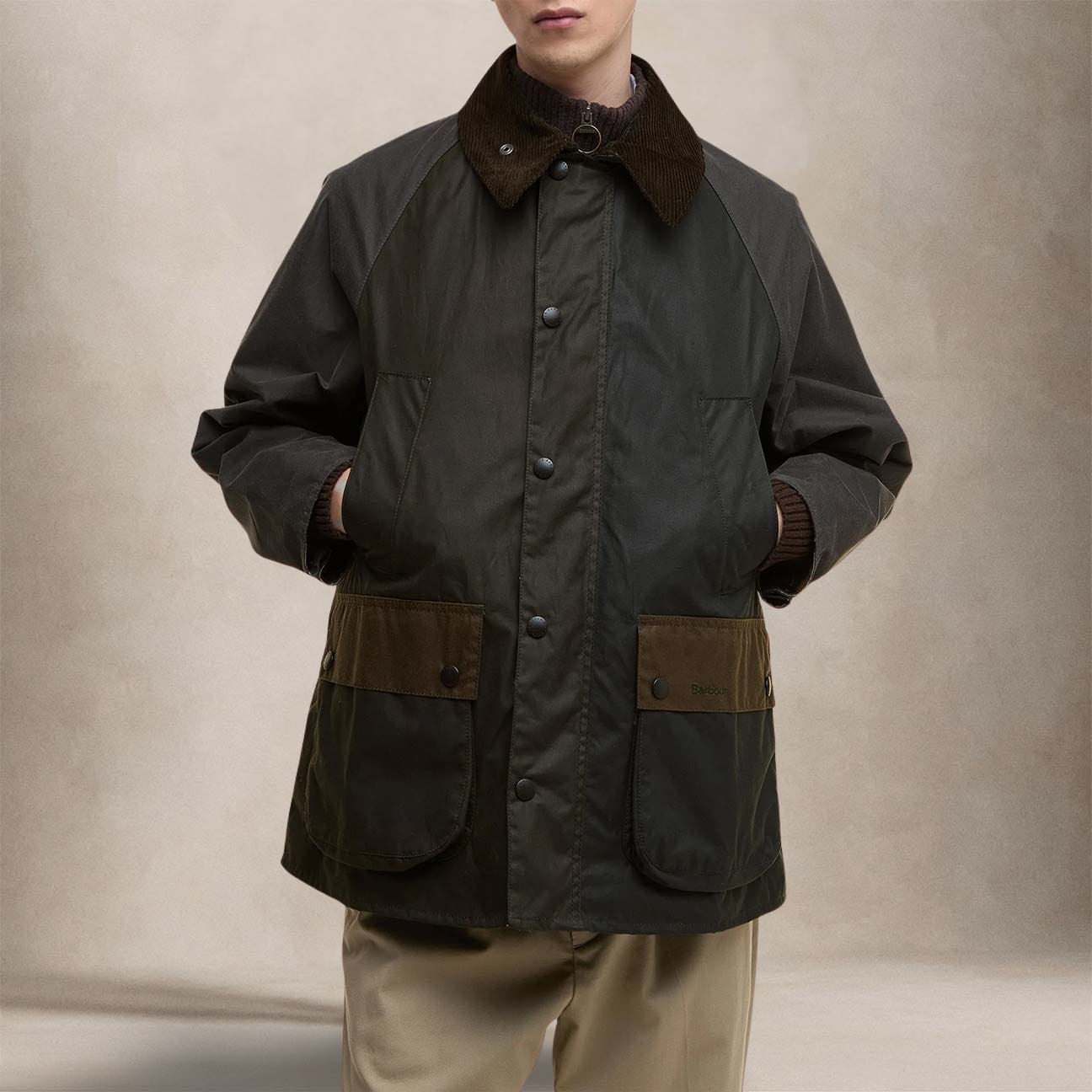 Giacca uomo cerata Patchwork Bedale oversize Sage MWX2500 SG51 SAGE MULTI BARBOUR 