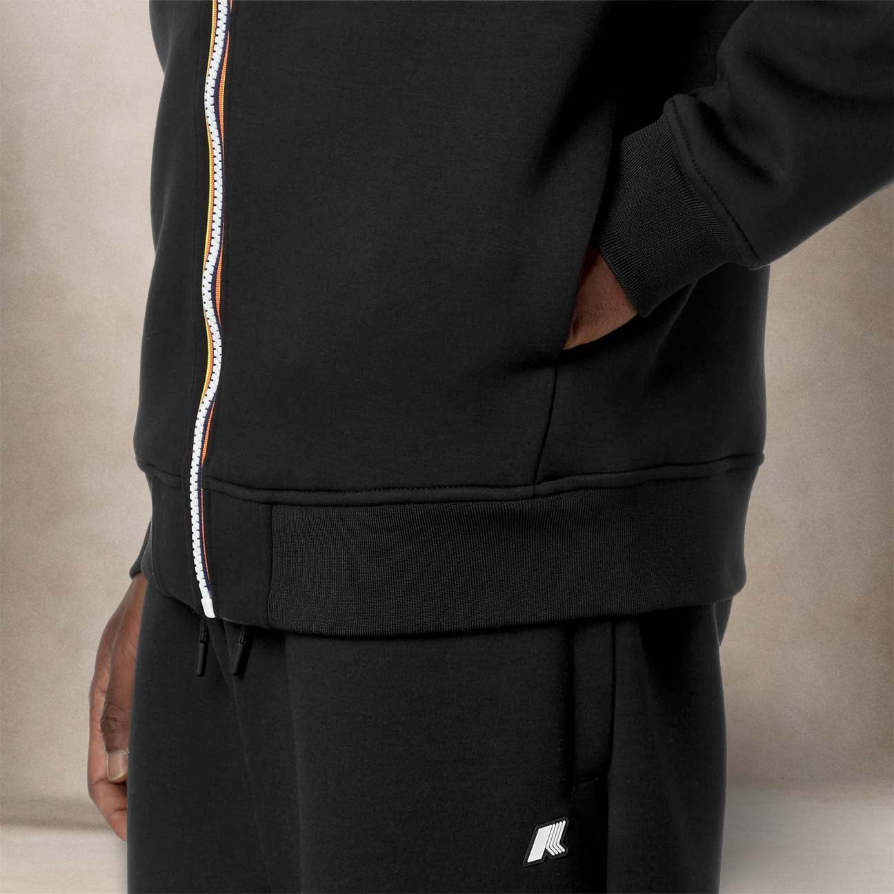 Giacca in pile da uomo Rainer Spacer Nero K2141DW USY Black Pure KWAY 