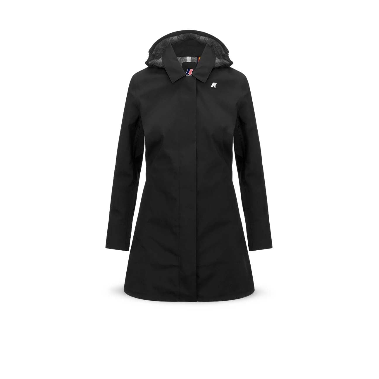 Giacca donna midi Mathy Bonded Jersey Nero K2148BW A3C BLACK PURE KWAY 