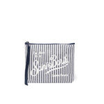 Pochette Aline soft  lino a righe Blue ALI0011 01884H STRIPES 6110 MC2 SAINT BARTH 